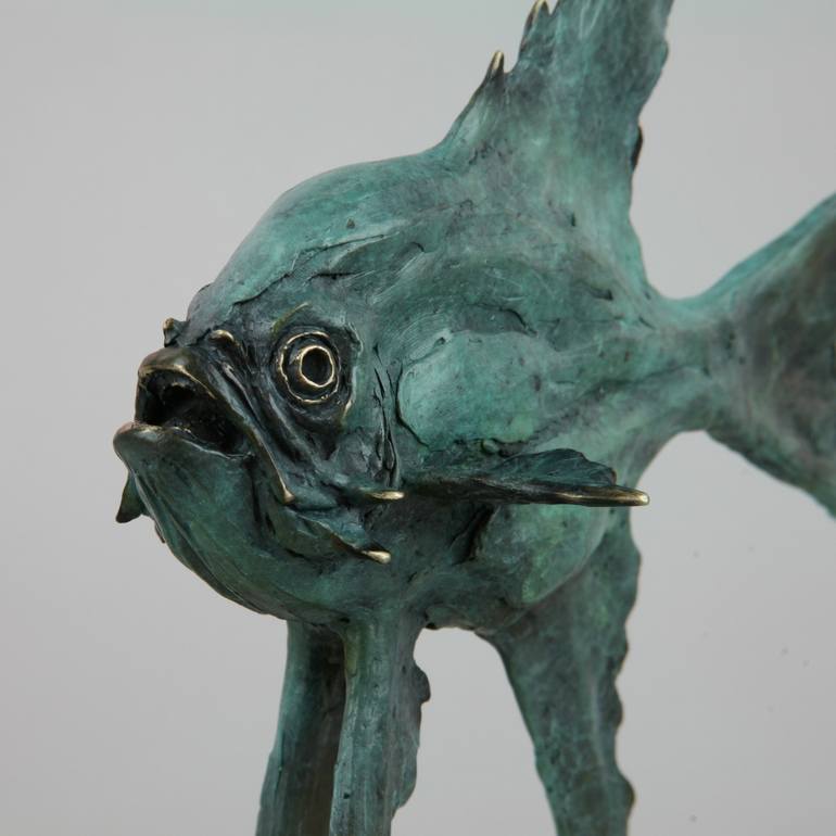 Original Figurative Fish Sculpture by Andrzej Szymczyk