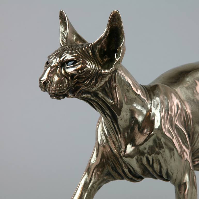 Original Figurative Cats Sculpture by Andrzej Szymczyk