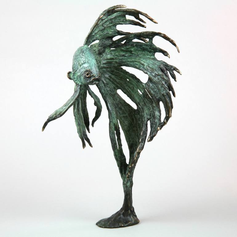 Original Figurative Fish Sculpture by Andrzej Szymczyk