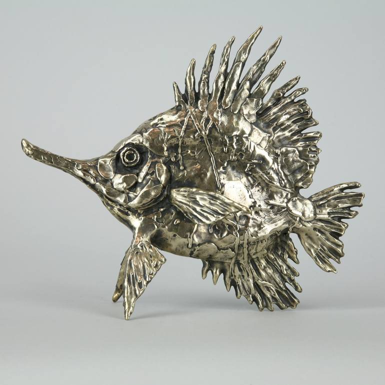 Original Art Deco Fish Sculpture by Andrzej Szymczyk