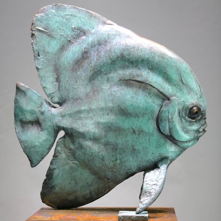 Original Figurative Fish Sculpture by Andrzej Szymczyk