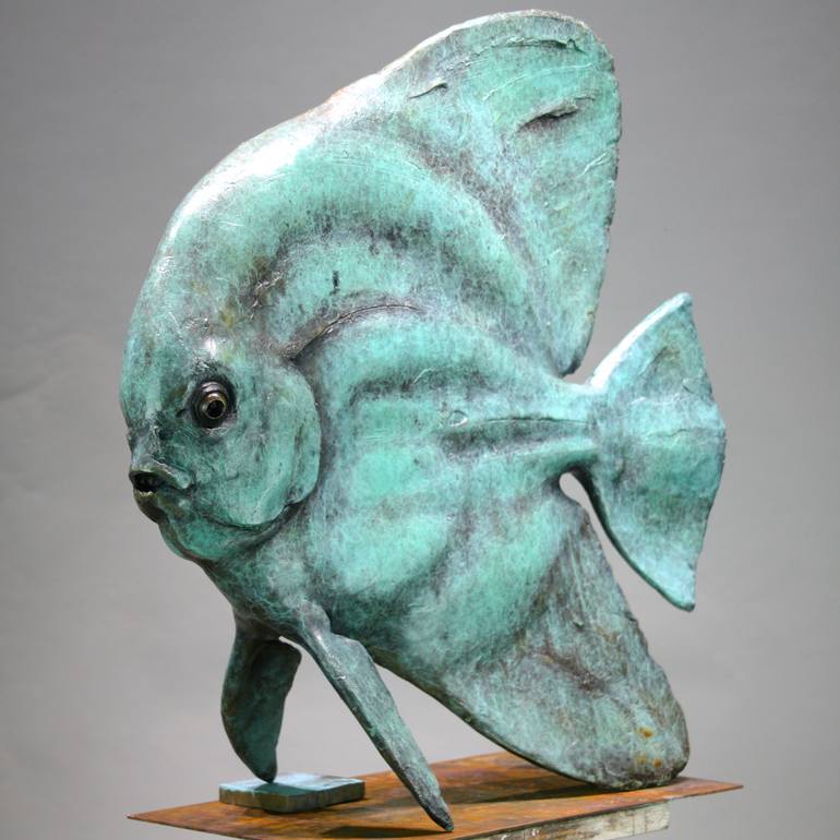 Original Figurative Fish Sculpture by Andrzej Szymczyk