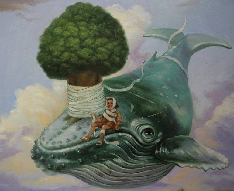 Original Contemporary Animal Painting by Kannika Jansuwan