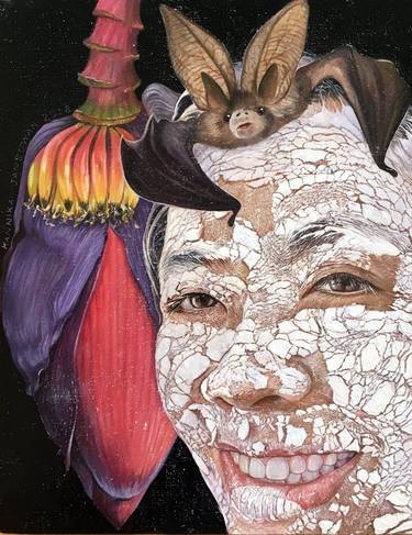 Print of Surrealism Portrait Paintings by Kannika Jansuwan