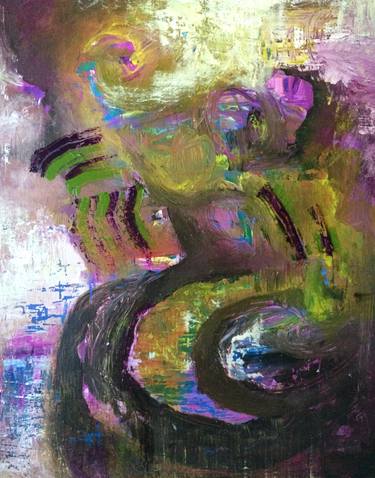 Original Abstract Expressionism Abstract Paintings by Michele Tragakiss