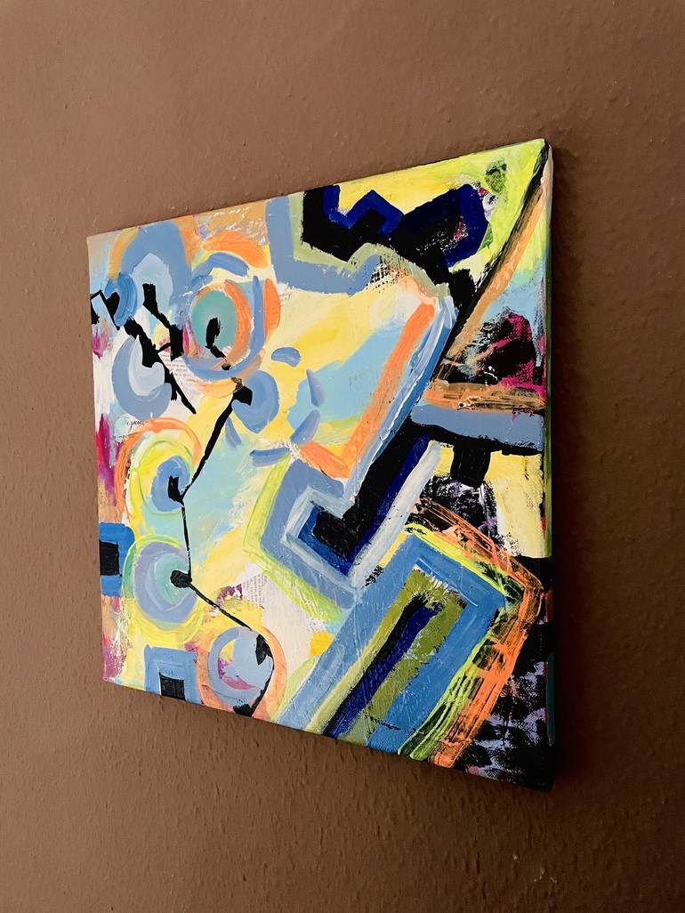 Original Abstract Geometric Painting by Cathrin Gressieker