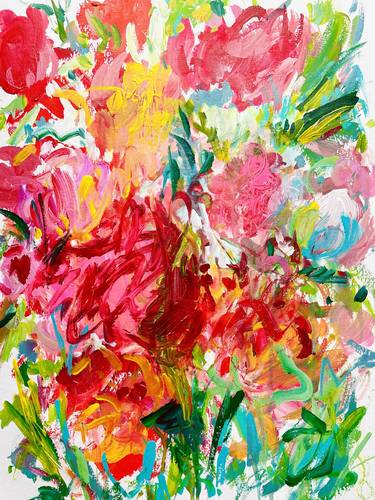 Original Abstract Garden Paintings by Cathrin Gressieker