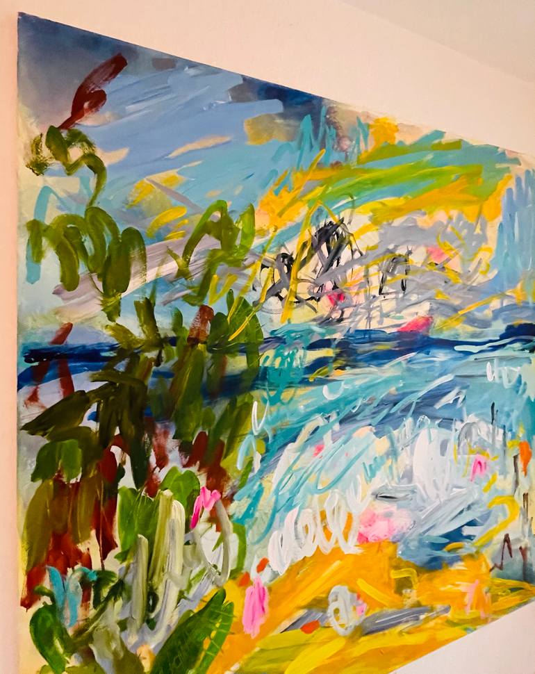 Original Abstract Landscape Painting by Cathrin Gressieker