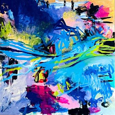 Original Abstract Expressionism Abstract Paintings by Cathrin Gressieker