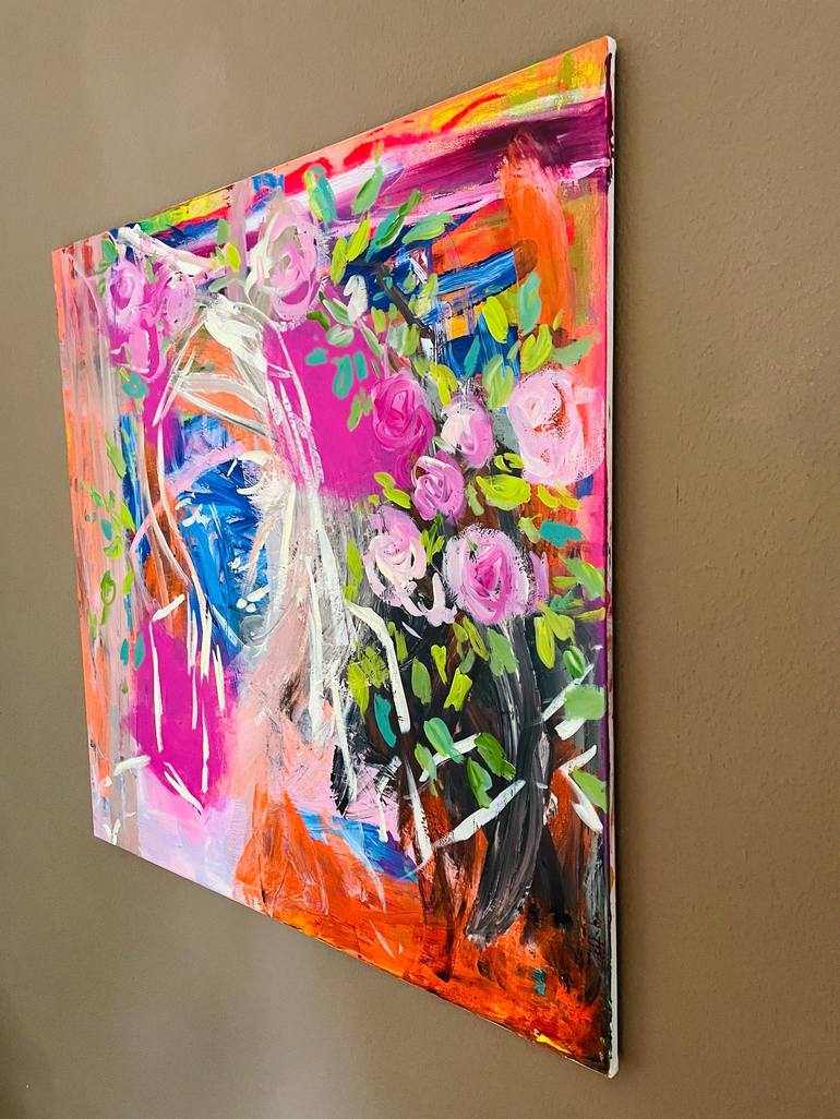 Original Abstract Portrait Painting by Cathrin Gressieker