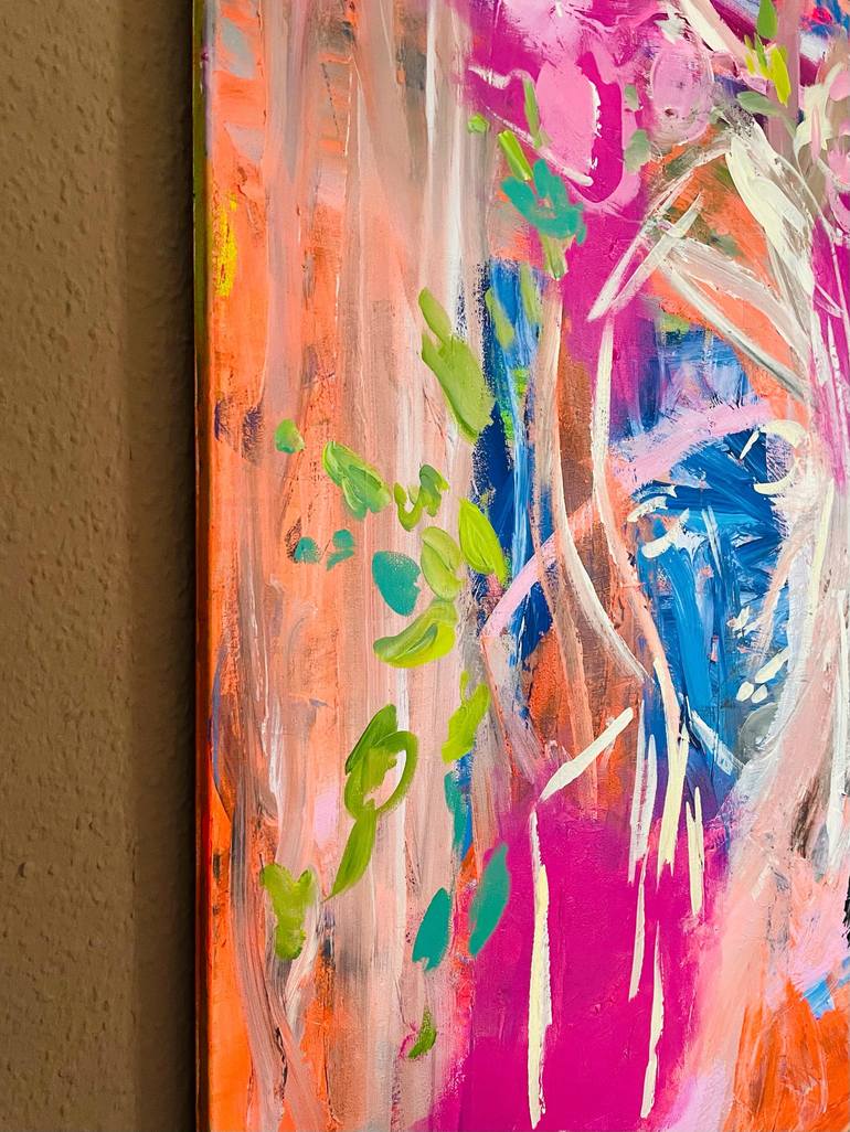 Original Abstract Portrait Painting by Cathrin Gressieker