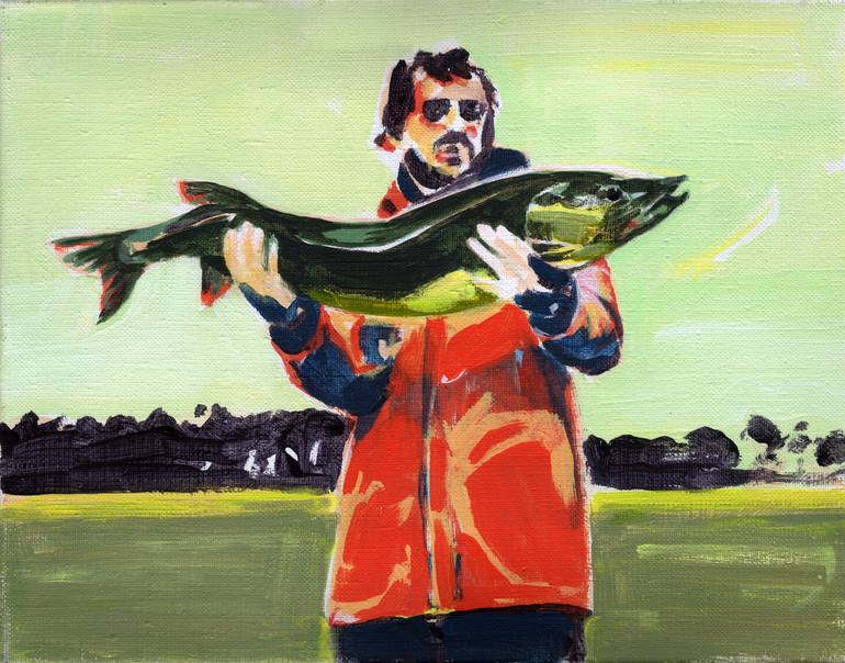 Give A Man A Fish' Poster, picture, metal print, paint by crbn