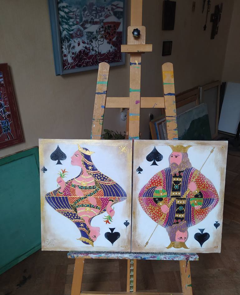 Original Contemporary Fantasy Painting by Lela Tabliashvili