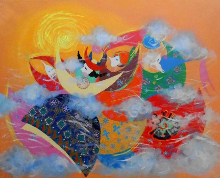 Print of Conceptual Performing Arts Painting by Lela Tabliashvili