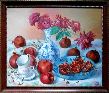 Original Still Life Paintings by Lela Tabliashvili