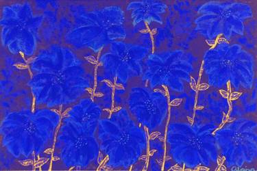 Floral Fireworks Blue Limited Edition Print 1 of 5 thumb