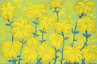 Floral Fireworks Yellow Limited Edition Print 1 of 5 thumb