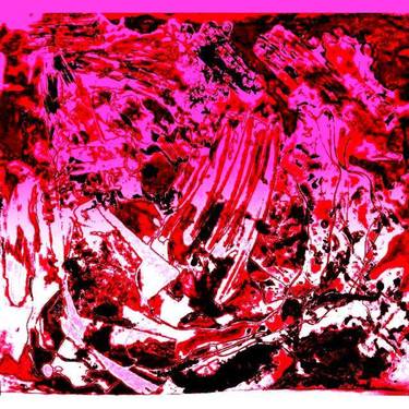 Hot Ombre Red Pink Lava Limited Edition Print thumb