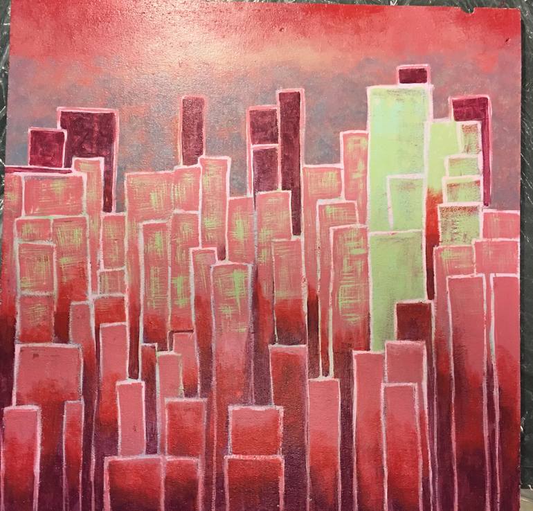 Original Cities Painting by Alaina Suga Lane Williams