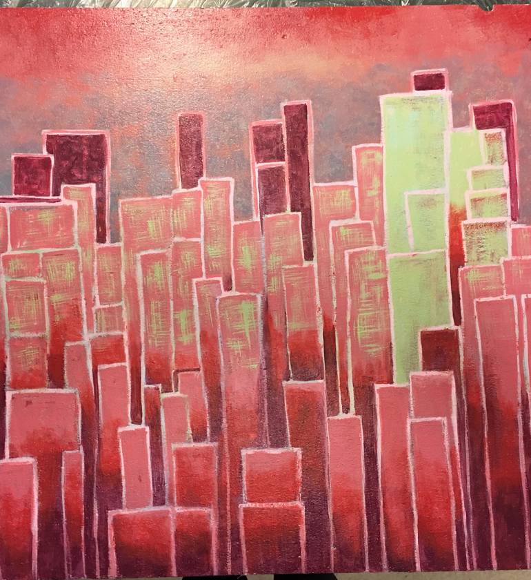 Original Cities Painting by Alaina Suga Lane Williams