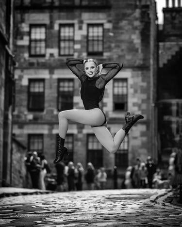 International Dancer Jumping High in Edinburgh thumb