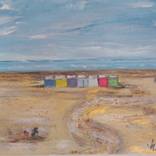 Cabanons on the beach, Berck, France by Nadia Viguier