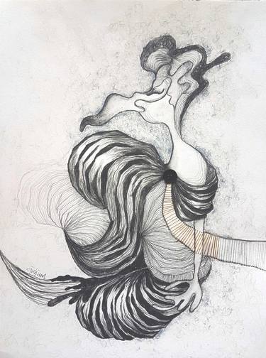 Print of Abstract Expressionism Abstract Drawings by F Gulsima Baykal