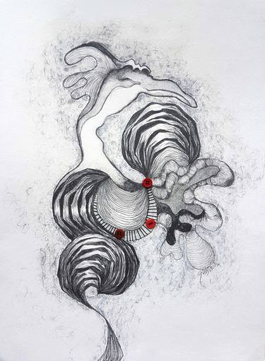 Print of Abstract Drawings by F Gulsima Baykal