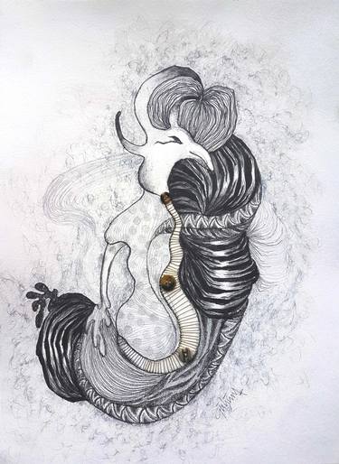 Print of Abstract Drawings by F Gulsima Baykal