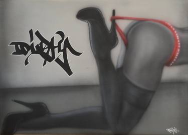 Original Figurative Erotic Paintings by Dirty Six