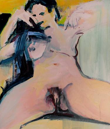 Original Abstract Expressionism Erotic Paintings by Victor van de Lande