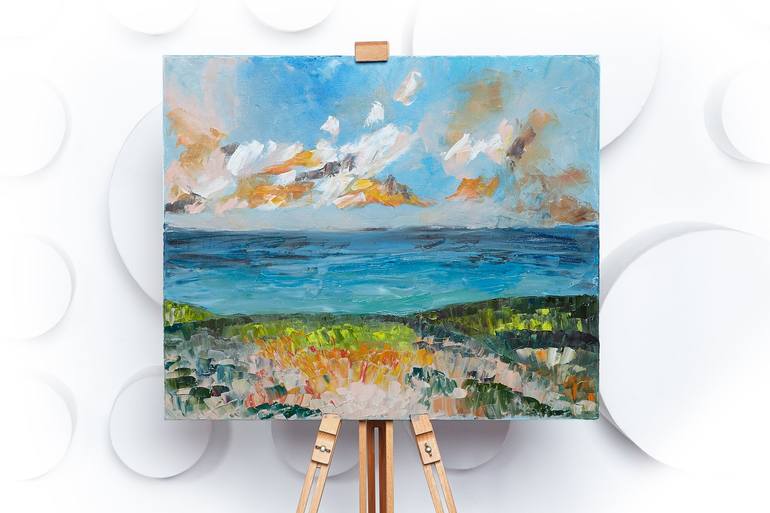 Sky and sea Painting by Alina K | Saatchi Art