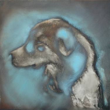 Original Figurative Dogs Paintings by Kim Kimbro