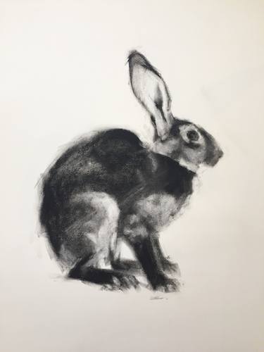 Saatchi Art Artist Kim Kimbro; Painting, “charcoal rabbit #4” #art