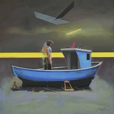 Original Conceptual Boat Paintings by Benito Salmerón