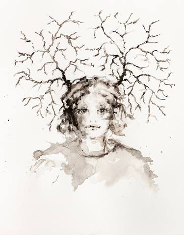 Original Figurative Nature Drawings by Hanna Sidorowicz