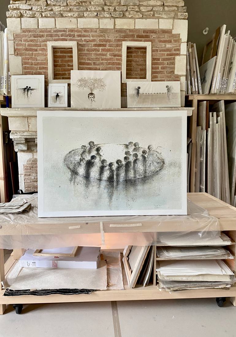 Original Contemporary People Painting by Hanna Sidorowicz