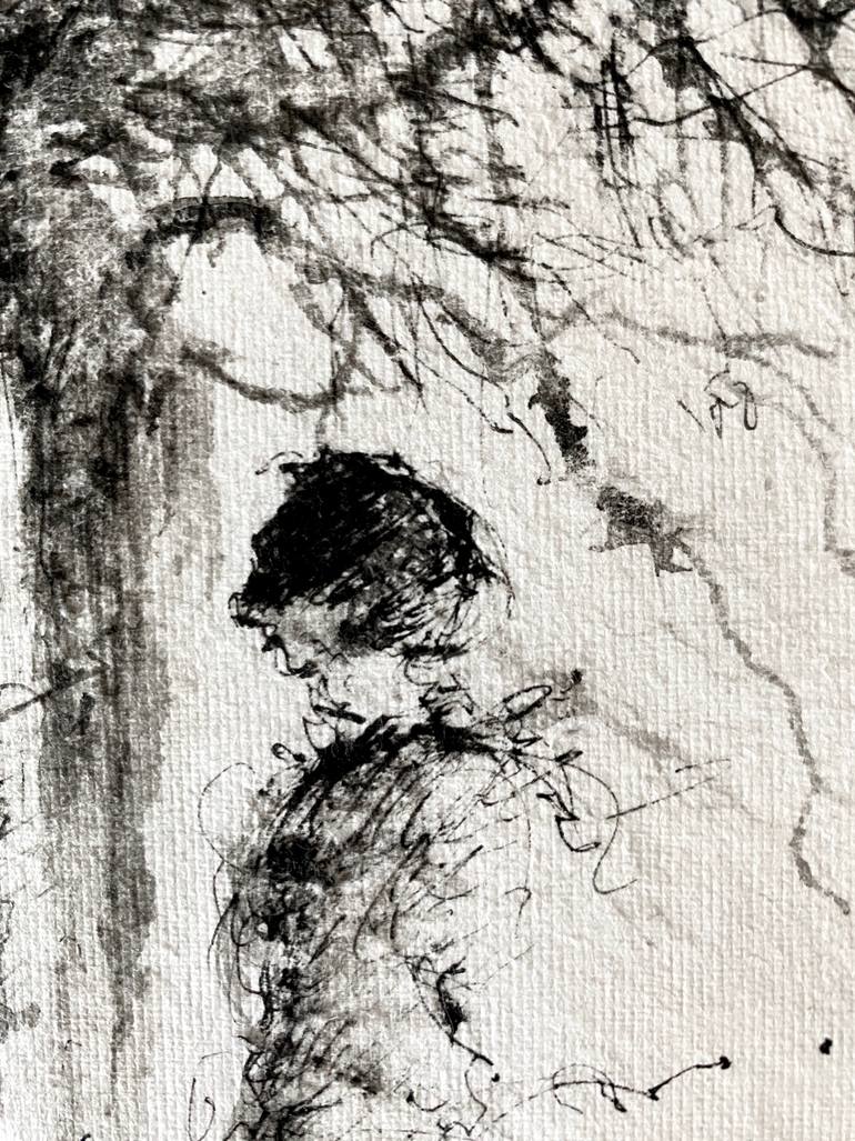 Original Black & White People Drawing by Hanna Sidorowicz