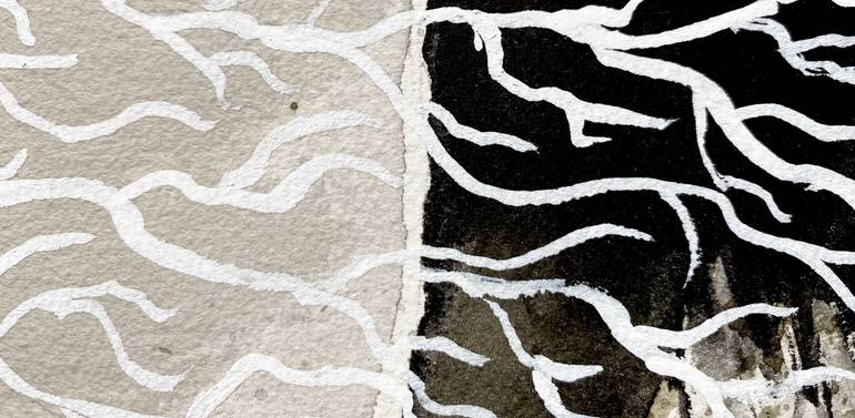 Original Black & White Nature Painting by Hanna Sidorowicz