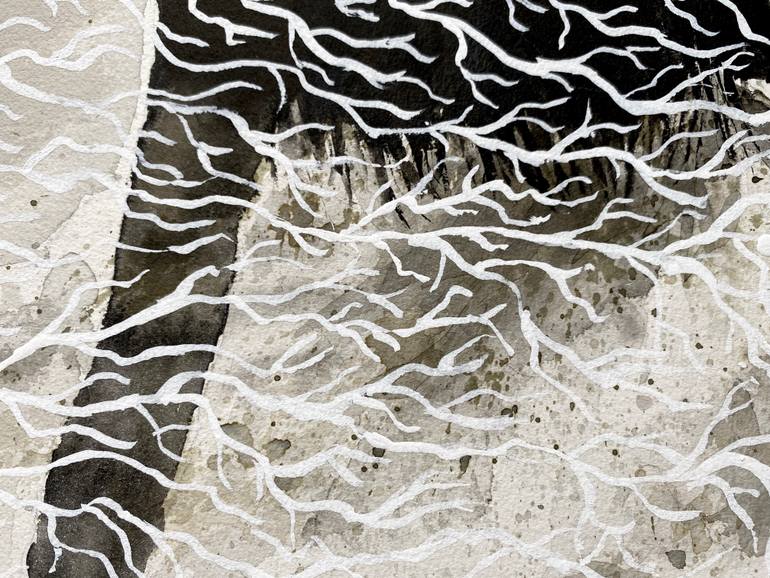 Original Black & White Nature Painting by Hanna Sidorowicz