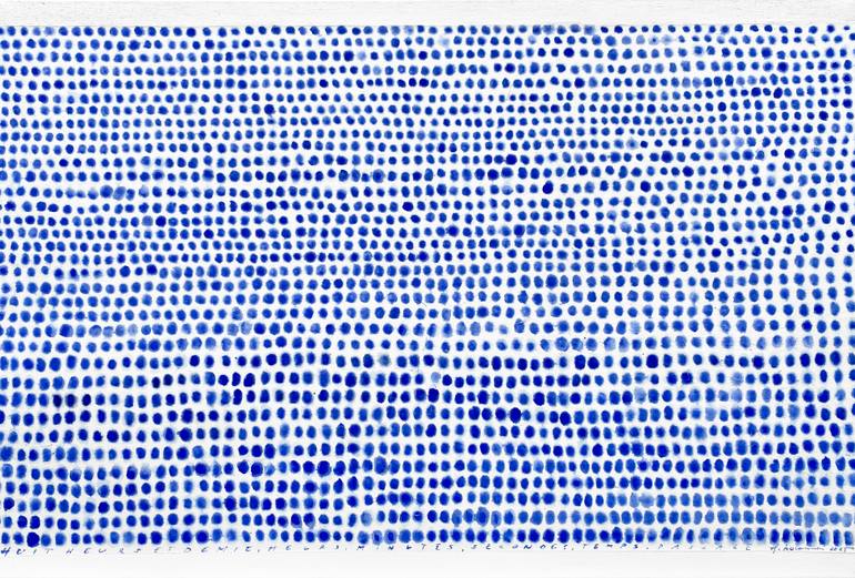 Original Time Painting by Hanna Sidorowicz  Abstract Art on Canvas  BLUE TIME 2025