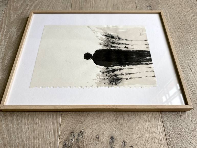 Original Black & White Nature Drawing by Hanna Sidorowicz