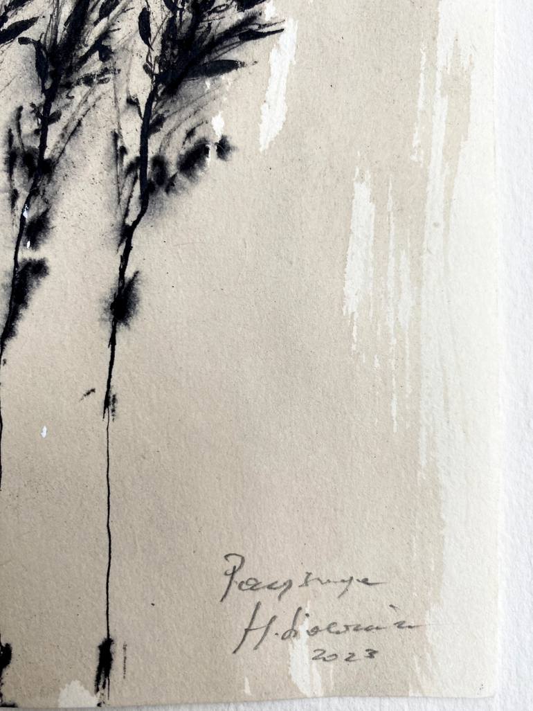 Original Black & White Nature Drawing by Hanna Sidorowicz
