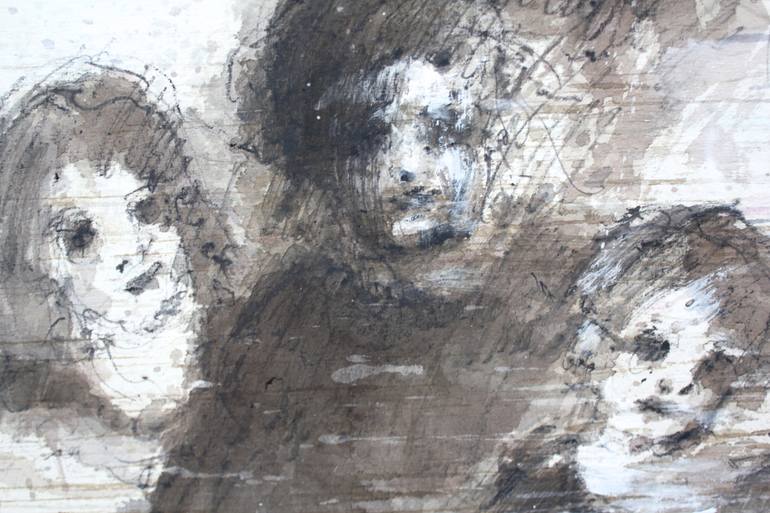 Original Figurative Family Painting by Hanna Sidorowicz