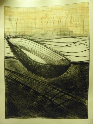 Print of Abstract Boat Printmaking by Georgia Grigoriadou