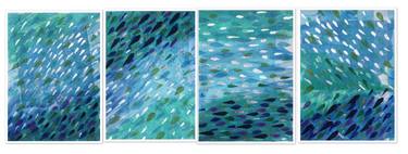 Original Abstract Fish Collage by Joyce Dunn