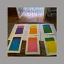 These paintings are a study in color theory. Color theory is both the science and art of using color, and the visual effects of how colors mix, match or contrast with each other. This work is about the 3 primary colors layered individually, to achieve the secondary colors. They are very relaxing and beautiful. High quality Schmincke Mussini watercolours were used on 100% cotton Fabriano watercolor paper. Each painting is on paper measuring 35.5 X 51 cm. Each painting is signed on the back.