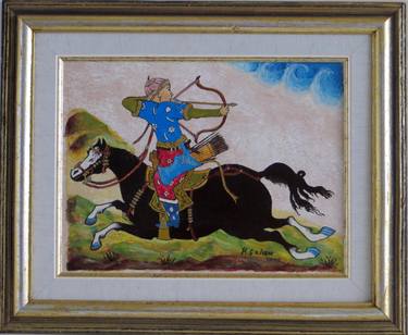 Print of Folk Horse Paintings by Kazım Çalışır