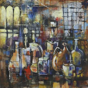 Print of Cubism Still Life Paintings by Jaroslaw Glod