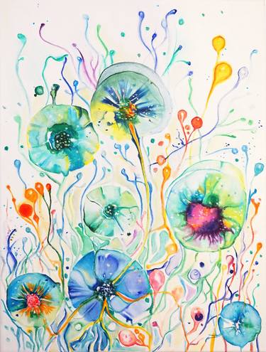 Original Fine Art Floral Paintings by Ana D'Apuzzo